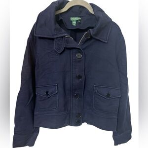 Ralph Lauren women’s crop jacket size xl navy blue.